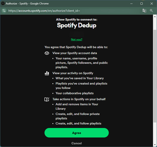 Connect Account to Spotify Dedup