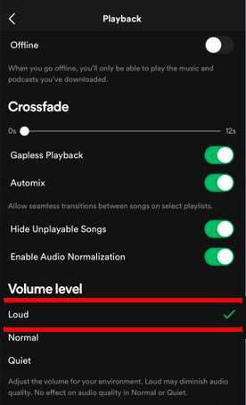 Select Loud on Mobile