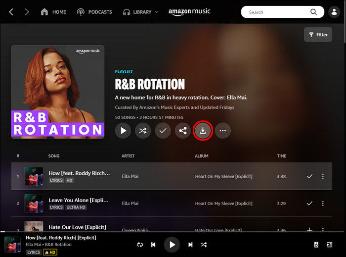 Download Amazon Music Playlist on Desktop