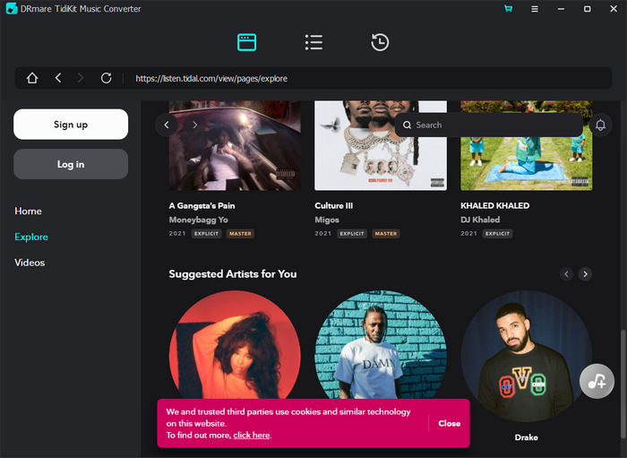 tidal songs to music library