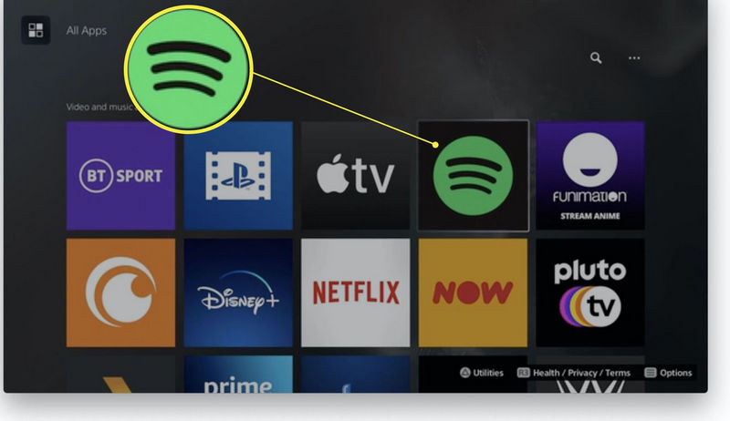 Set up Spotify on PS5