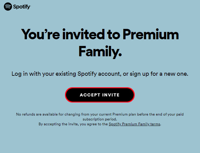 Join Spotify Family Premium