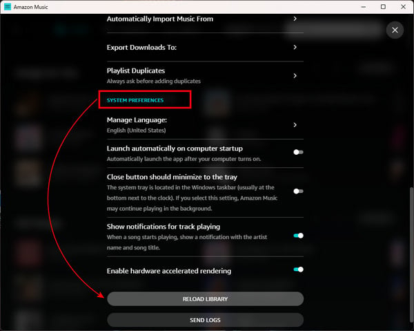 Reload Library for Amazon Music