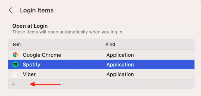 Remove Spotify on Mac Login