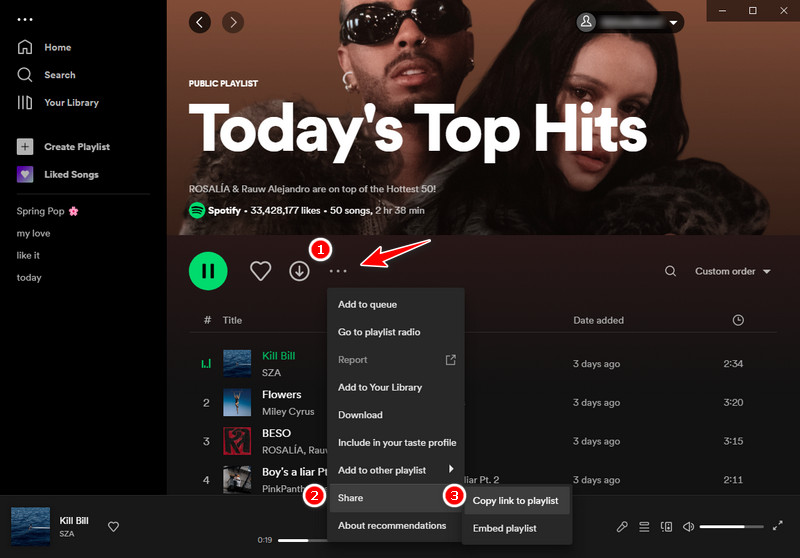 Share Spotify Playlist Computer