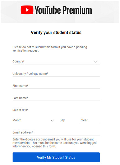 Verify Student Status