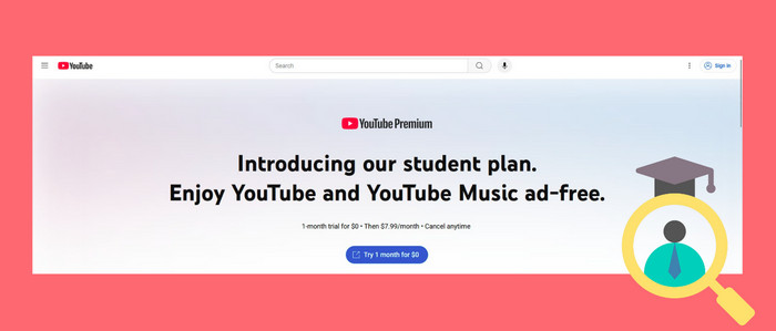 Get Student Discount on YouTube