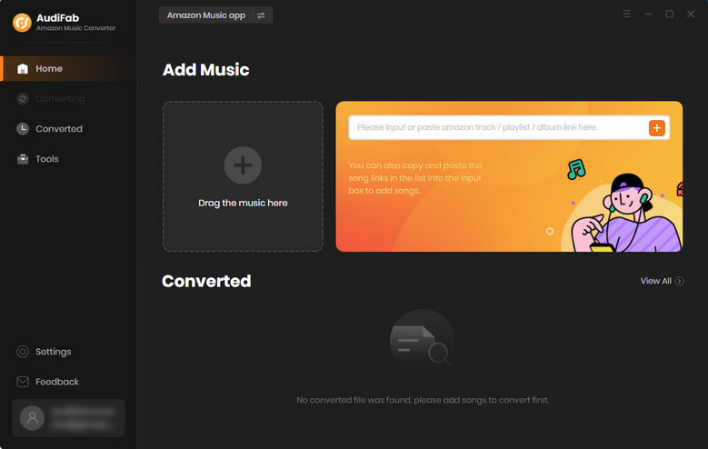 main interface of amazon music converter