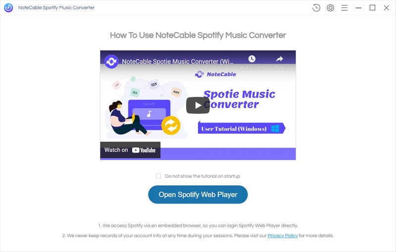 start Spotify Music Converter