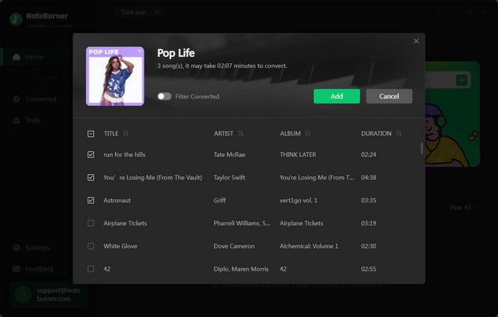 converting tidal music to mp3