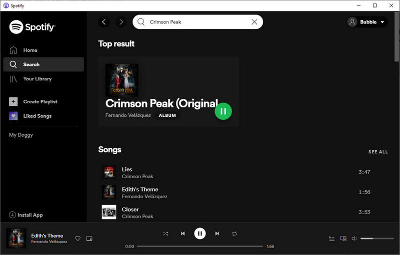 download songs in Crimson Peak